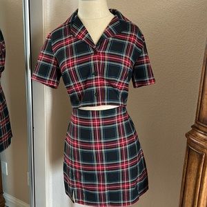 Brandy Melville Plaid Top and Shirt OS by John California